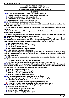 Bộ đề thi thử THPT Quốc gia môn Sinh học năm 2019 (Có đáp án)